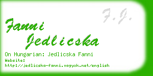 fanni jedlicska business card